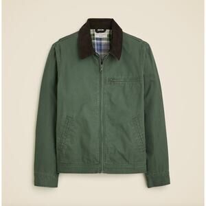 J.Crew Wallace & Barnes Lightweight Canvas Work Jacket Washed Olive Large NWT